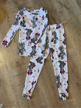 Disney Minnie Mouse Halloween Mummy 2 Piece Pajama Set Girls Size 5 NWT